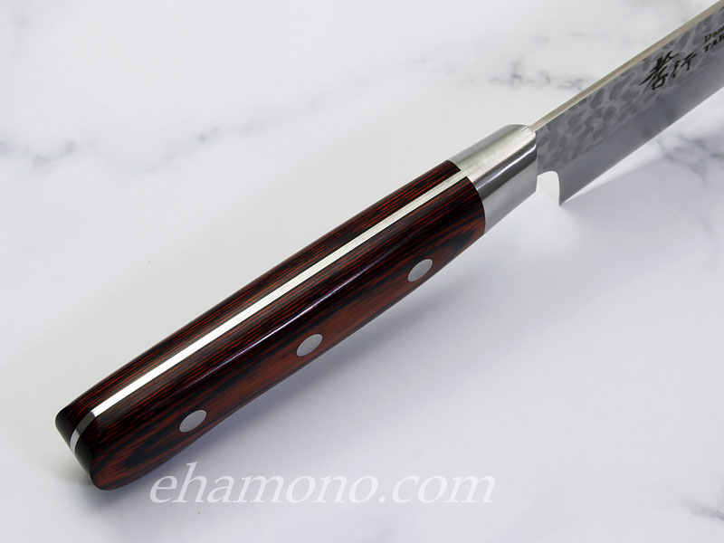 楽天市場】堺孝行 V金10号ダマスカス33層鎚目 牛刀180 : e刃物