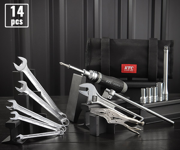 楽天市場】KTC 9.5sq. ライダーズメンテナンスツールセット 14点