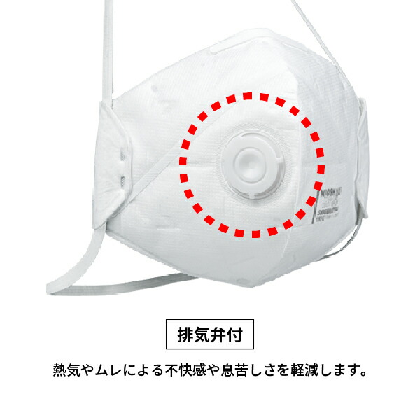 楽天市場】シゲマツ N95マスク 排気弁付 二つ折 [10個入] DD02V-N95-2K