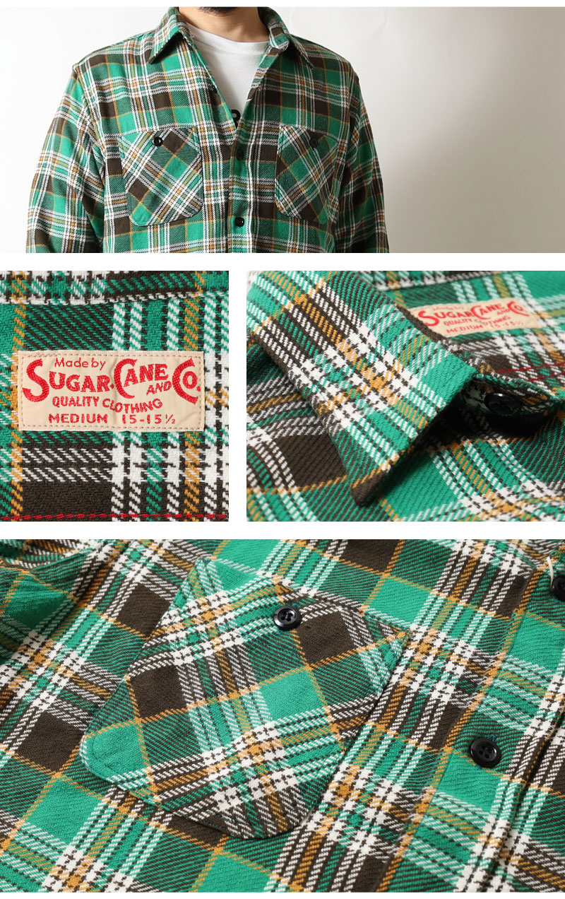 楽天市場】シュガーケーン ネルシャツ 2025秋冬 新作 SC29564 チェック