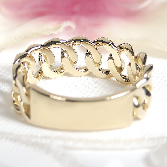 楽天市場】K18YG チェーンモチーフ リング【送料無料】【代引手数料