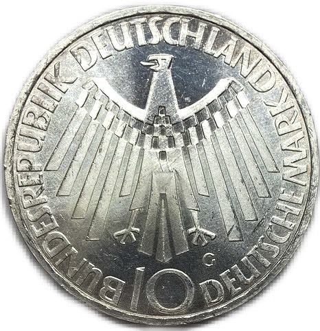 楽天市場】ドイツ銀貨 10マルク 1972年 ミュンヘンオリンピック記念 XF