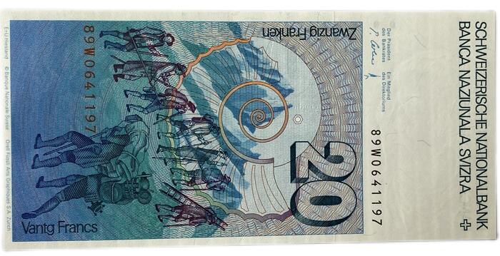 楽天市場】スイス 旧20フラン紙幣 未使用 1740年～1799年 オラス 自然