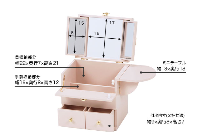 楽天市場】【期間限定10%OFF】コスメボックス メイクボックス メイク