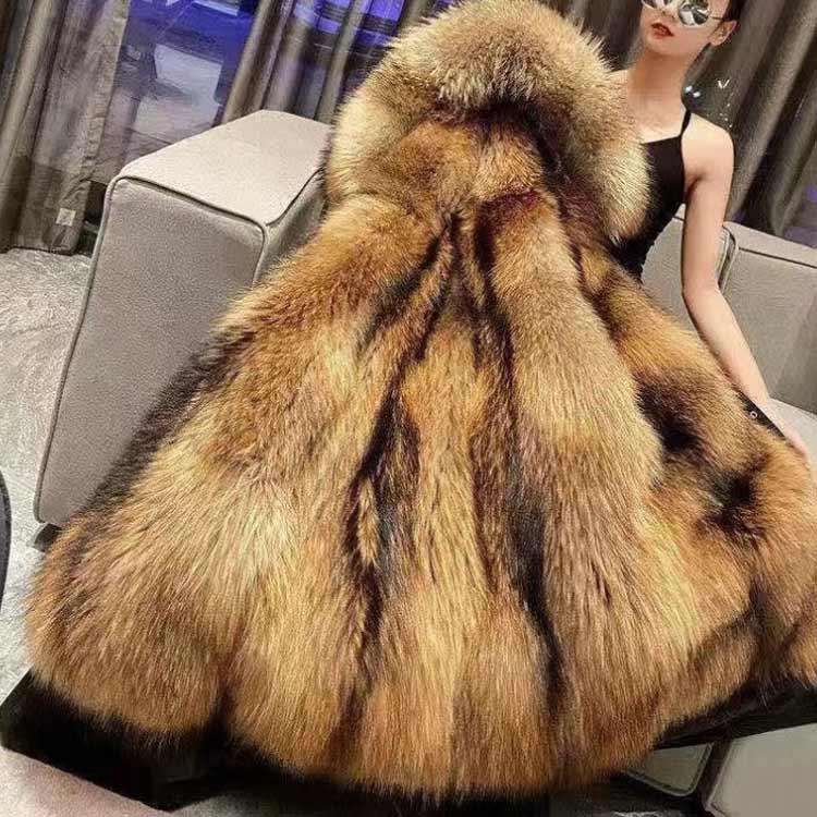 毛皮 ロングコート 13号 Nichro Fur ダークブラウン ミンク 毛皮 中古