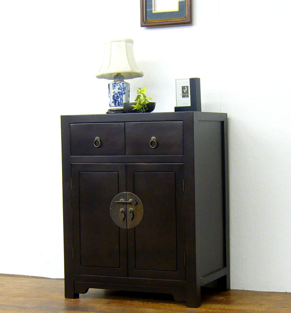 楽天市場】アジアン家具 アンティーク調 ミンスリムキャビネット(茶