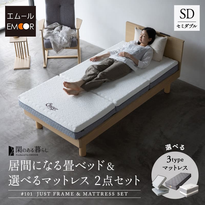 9月末まで】大塚家具 Priority SP セミダブルマットレス ベッド付き 9