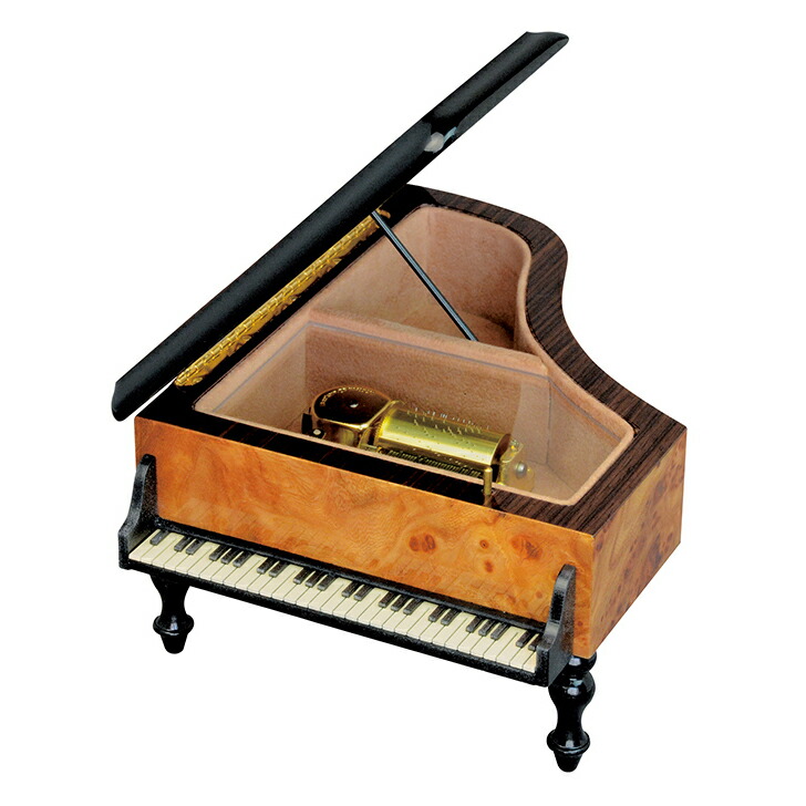 楽天市場】30弁用 象嵌グランドピアノ型ボックス ブラウン 楽器・花柄