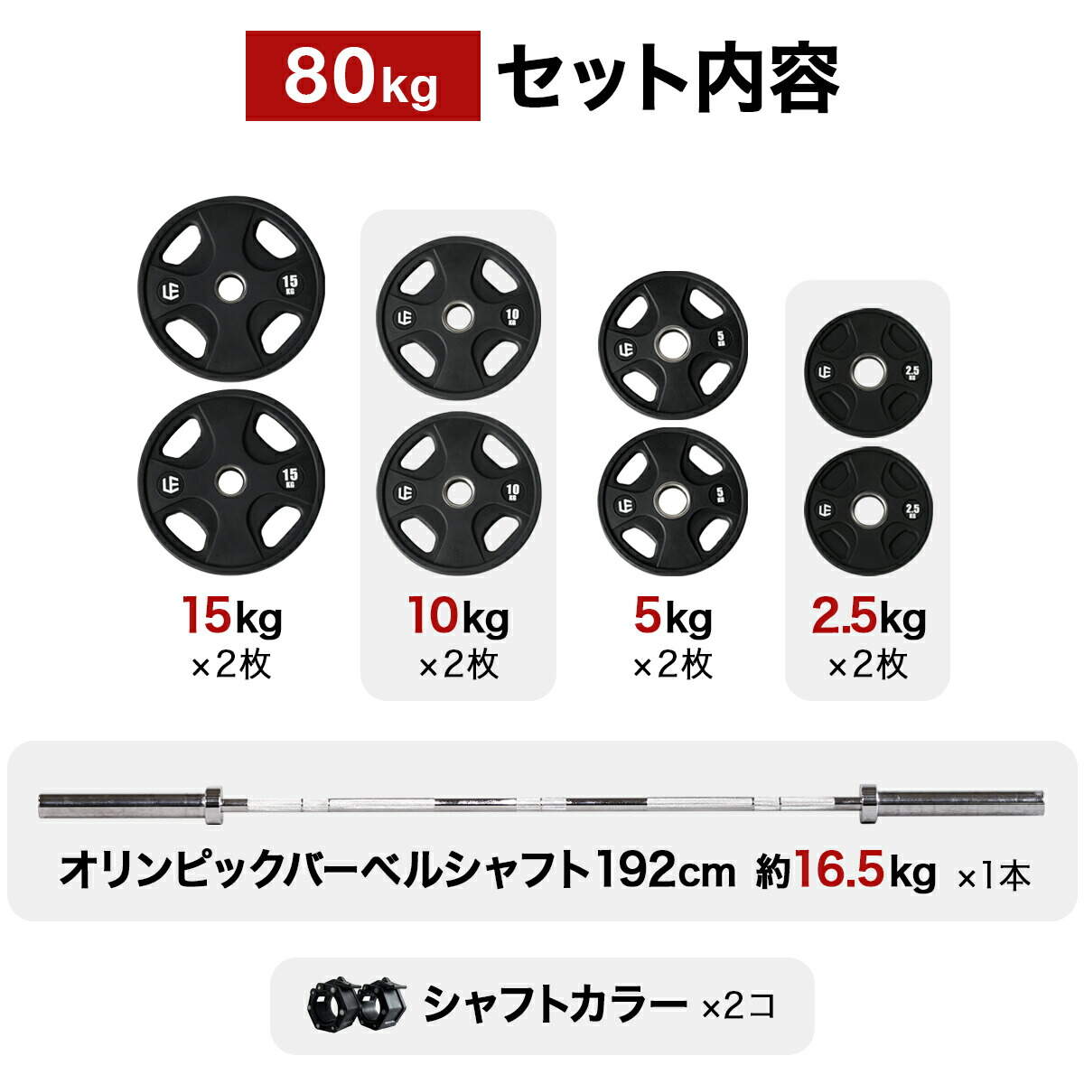 楽天市場】オリンピックバーベルセット バーベルプレート ＆ バーベル