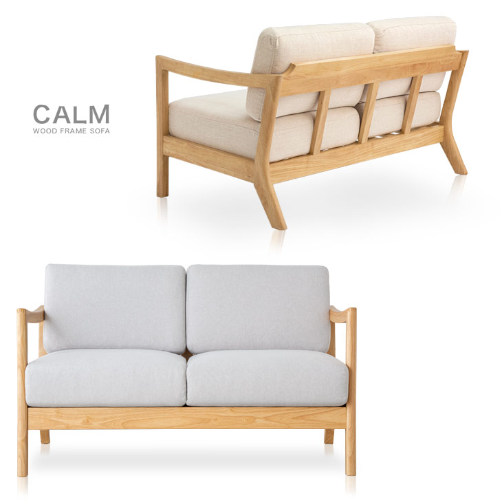 楽天市場】ソファー 2人掛け 木肘ソファー 天然木フレーム