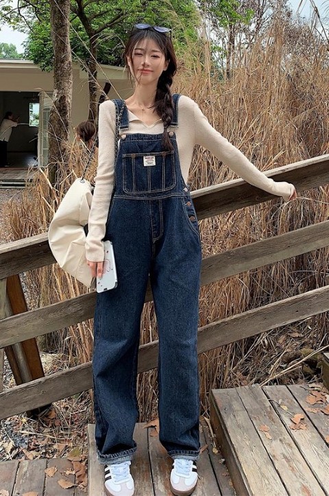 楽天市場】オールインワン ノースリーブ サロペット デニム シンプル
