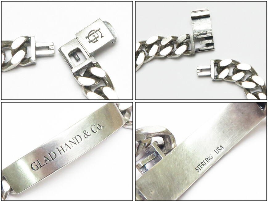 楽天市場】GLAD HAND JEWERLY グラッドハンド ID ブレスレット Lサイズ