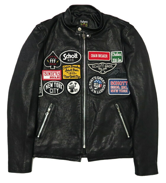 BOZZ様 SCHOTT 13ナンバリング レザーワッペン シングルライダース