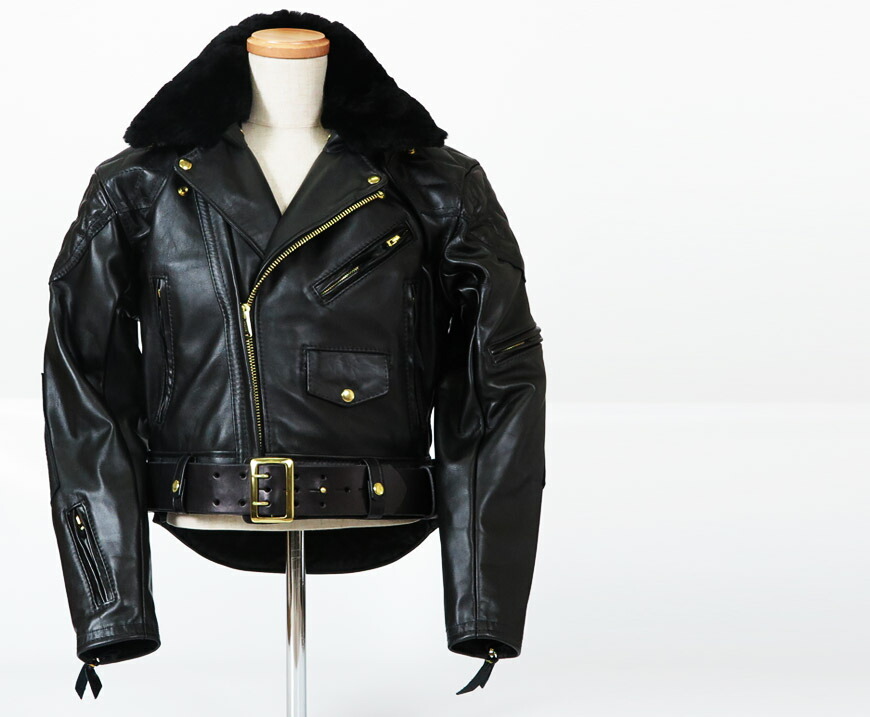 Langlitz Leathers ケブラーライディング ジャケット 黒S 短丈