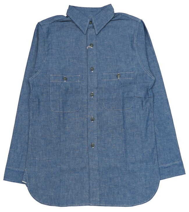 楽天市場】ウェアハウス WAREHOUSE 長袖 U.S.N シャンブレー シャツ