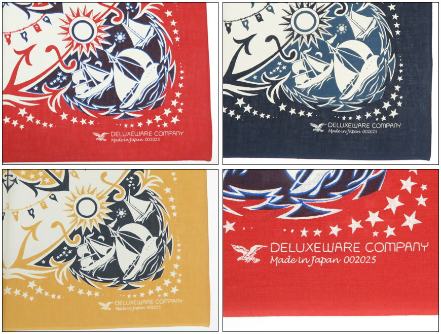 楽天市場】デラックスウェア DELUXEWARE バンダナ U.S ANCHOR DLA-005