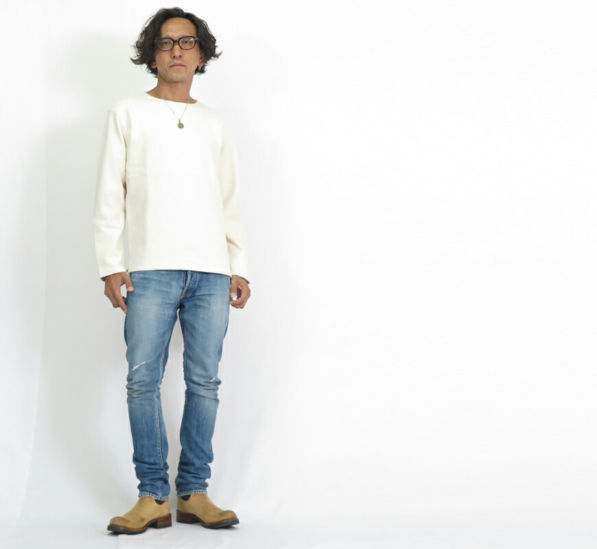 楽天市場】ORGUEIL オルゲイユ 9分袖 ボートネック バスク シャツ 無地