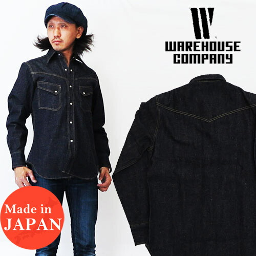 楽天市場】ウェアハウス WAREHOUSE デニム ウエスタンシャツ ロング
