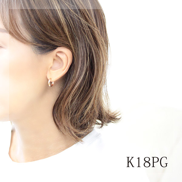 楽天市場】フープピアス K18 3×13 3-13 18K 18金 ムーンピアス 月甲