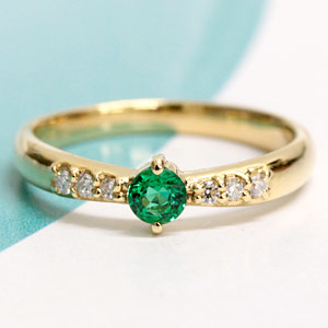 楽天市場】K18 18金 リング 厳選仕入れ！ 良質エメラルド