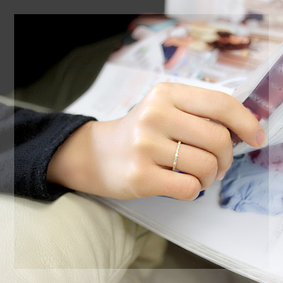 K18ゴールド ダイヤモンド&マルチカラー宝石 エタニティリング 楽天