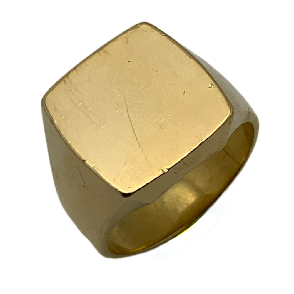 楽天市場】【中古】K18イエローゴールド印台リング 地金 K18 18金 印台