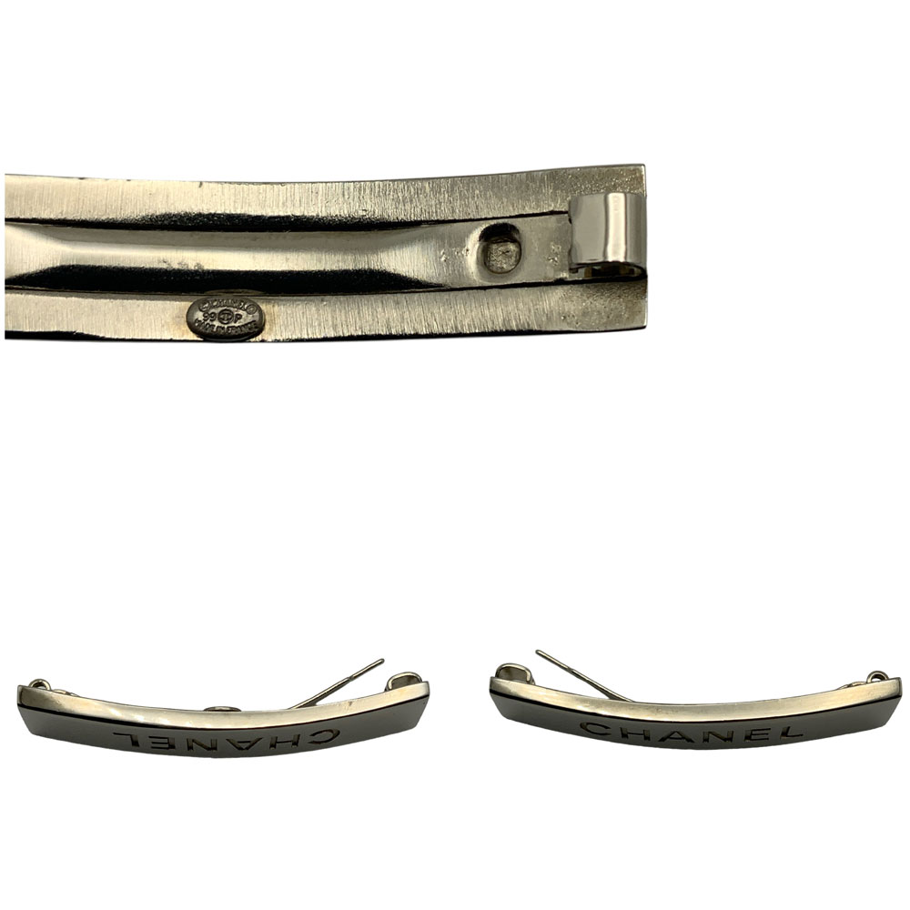 楽天市場】【中古】CHANEL （シャネル）ロゴプレート バレッタ メタル