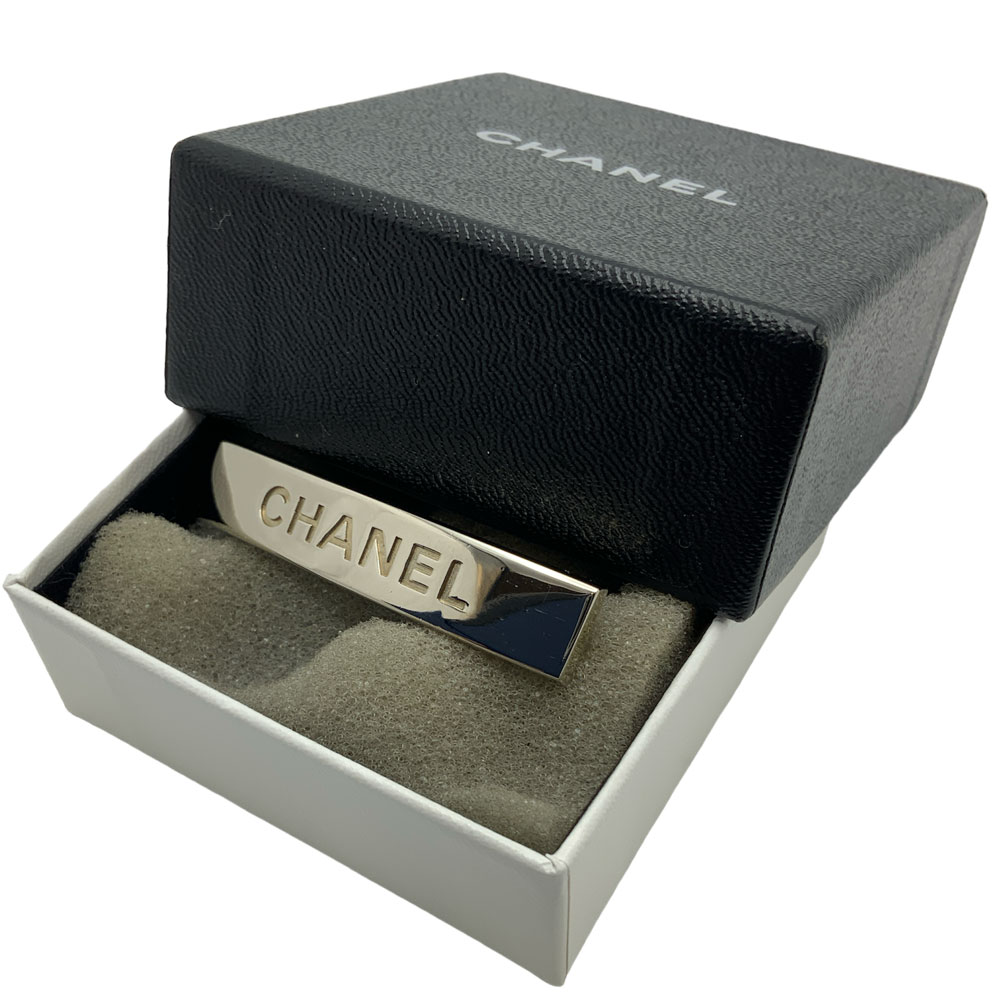 楽天市場】【中古】CHANEL （シャネル）ロゴプレート バレッタ メタル