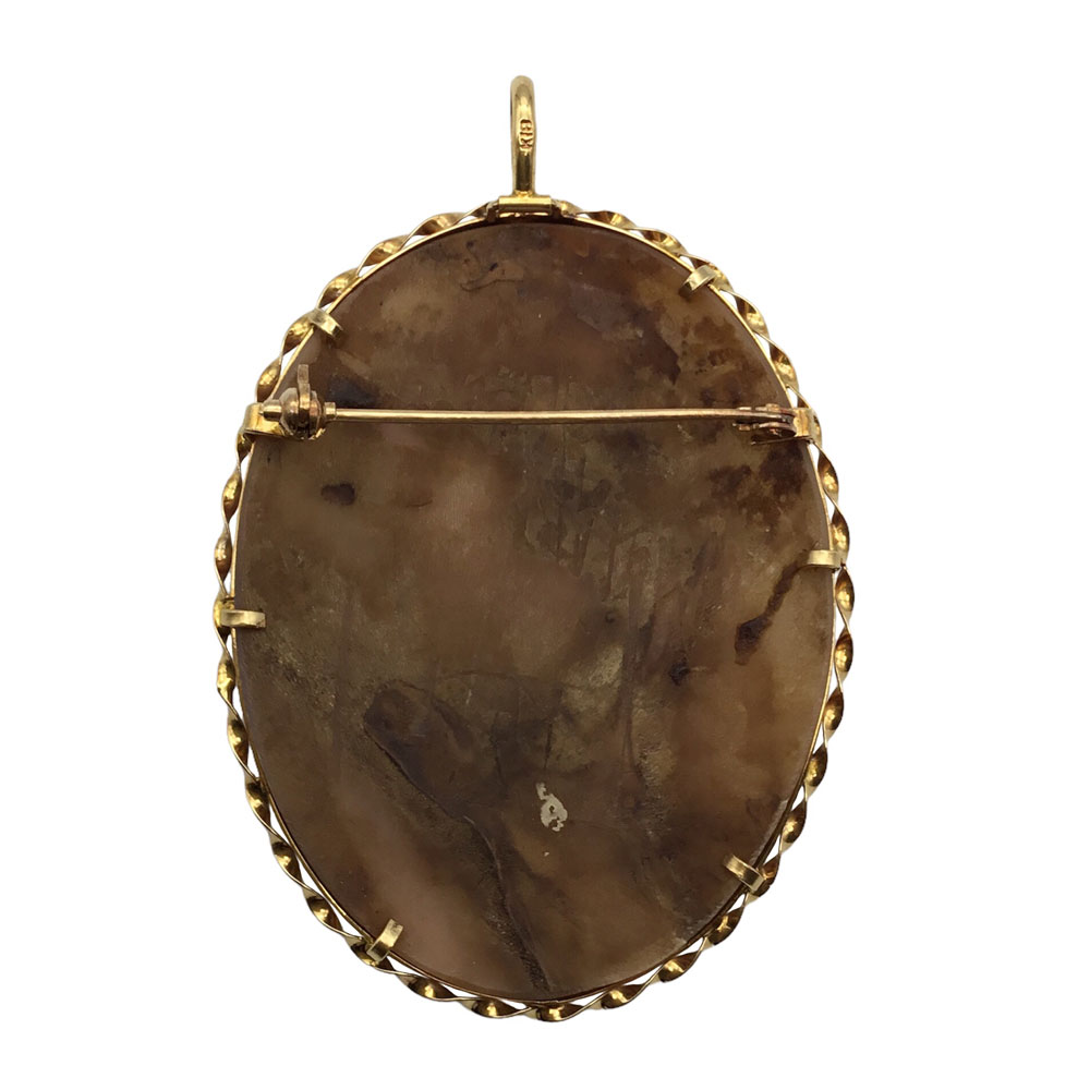 楽天市場】【中古】K18カメオペンダントトップ ゴールド アンティーク