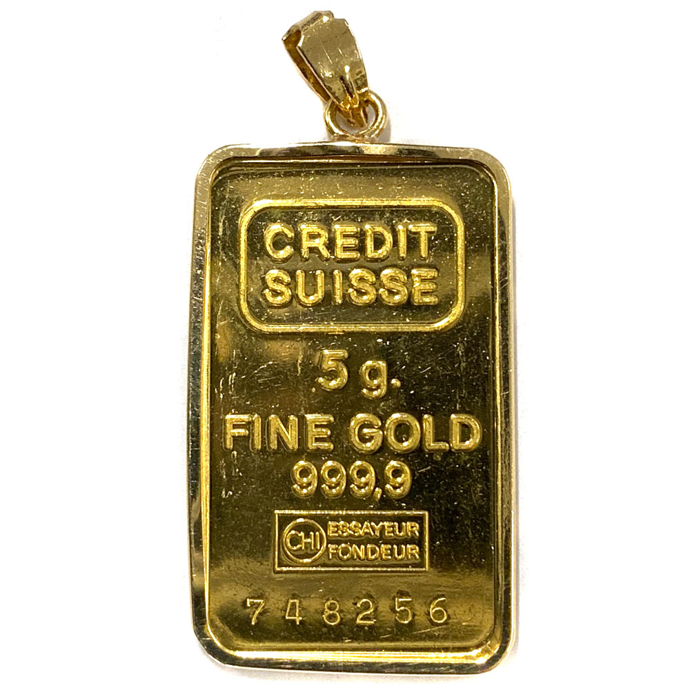 楽天市場】【中古】K24/K18枠 5gインゴットトップ クレディスイス