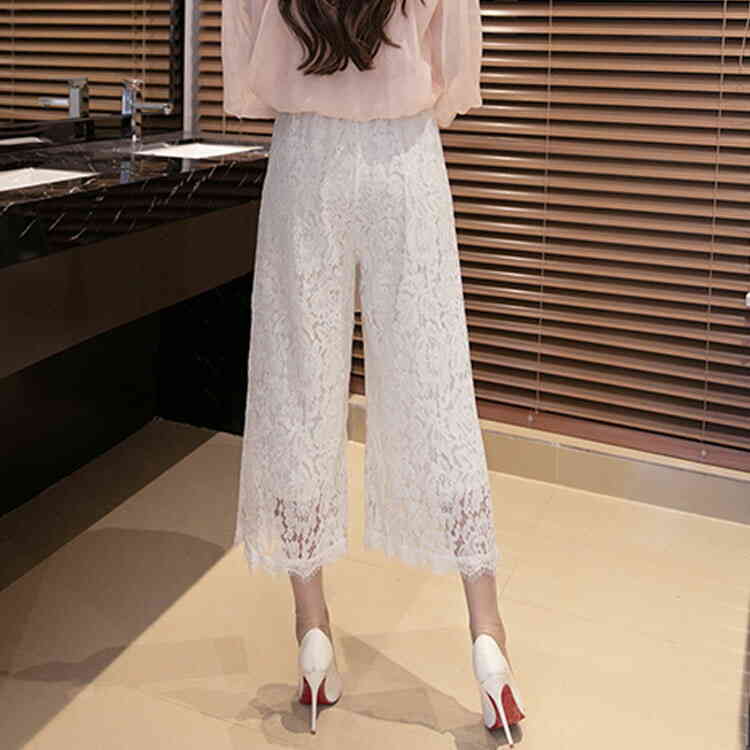 PINKHOUSEガウチョパンツ レース付き PINKHOUSEガウチョパンツ レース