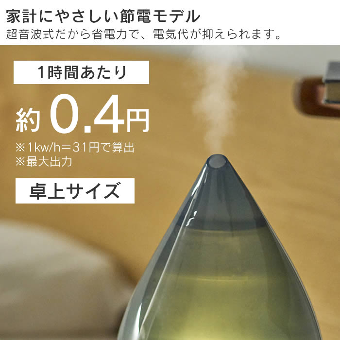 楽天市場】上部給水式超音波加湿器 SHZUKU Perfume しずく パフューム