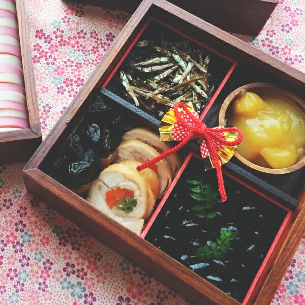 楽天市場】重箱 木製 三段【19.5cm】仕切り付き うるし塗 お重 お重箱