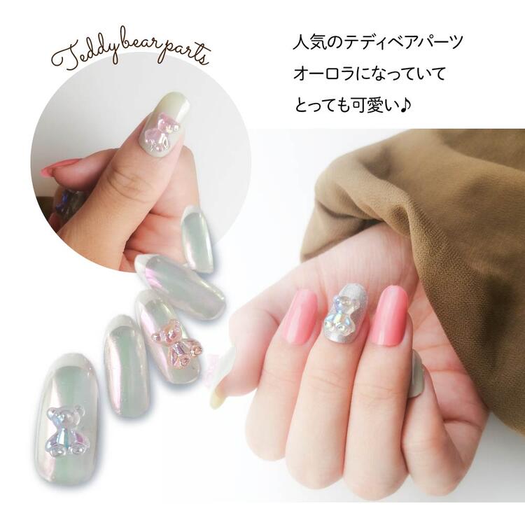 楽天市場】ネイル パーツ くま【各色6個入り】bear ホワイト ブラック