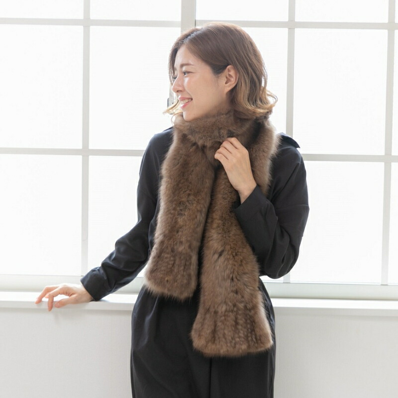 楽天市場】ロシアンセーブル ヤーン マフラーの通販