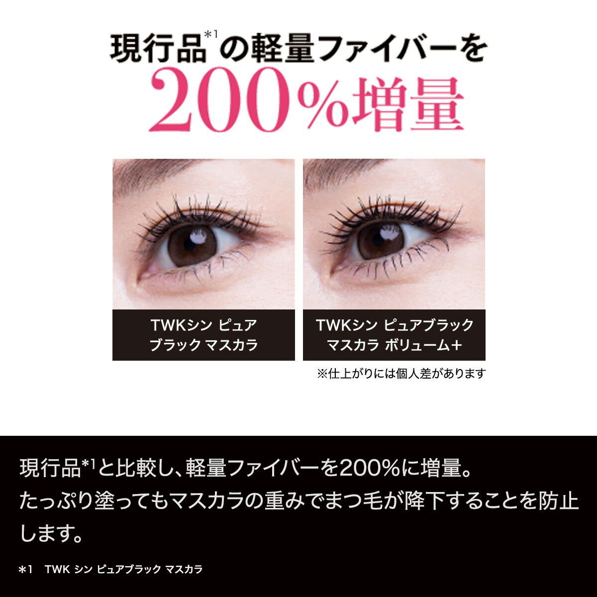 楽天市場】TWK シン ピュアブラック マスカラ ボリューム＋ 君島十和子