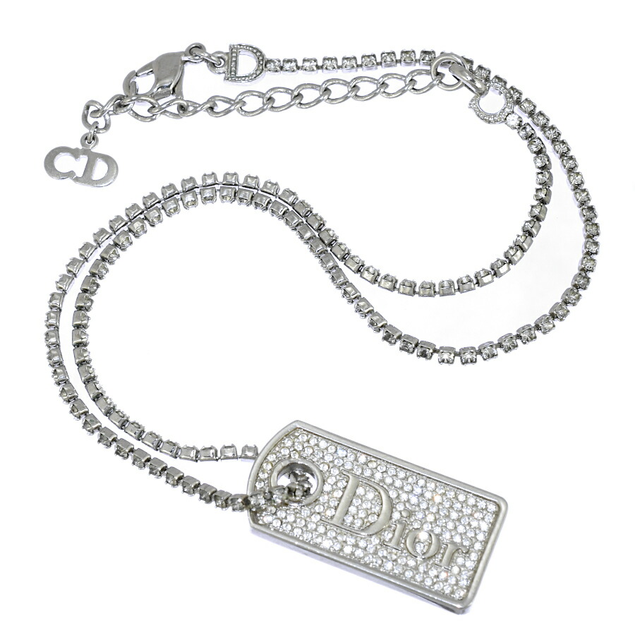 楽天市場】【中古】クリスチャンディオール ロゴ プレート ドッグタグ