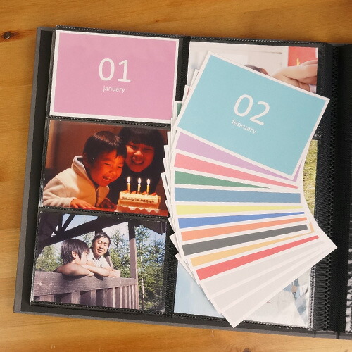 楽天市場】アルバム 一ヵ月に1枚、カラフルなインデックス