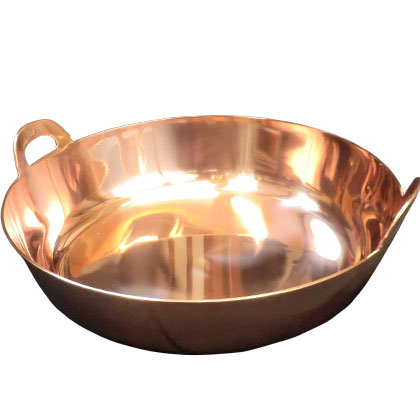 楽天市場】極厚 2,3mm 純銅 天ぷら鍋 30cm 錫引き無しタイプ 内径300mm