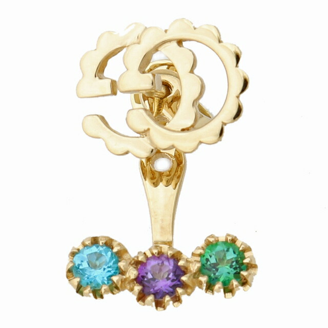 楽天市場】グッチ GUCCI ダブルGシングルピアス 片ピアス 481693 K18