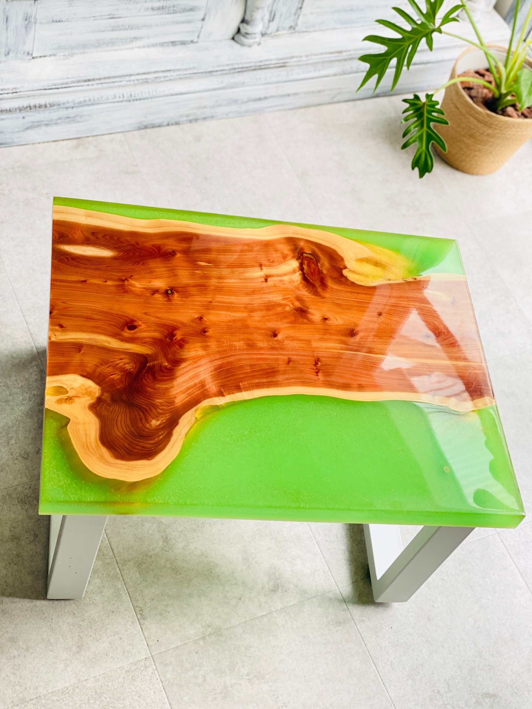 楽天市場】【レジンテーブル】 サイドローテーブル 60cm×45cm×H30