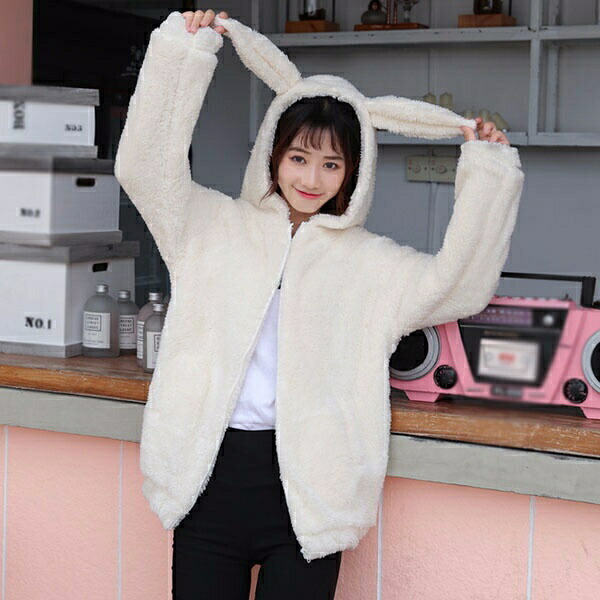 楽天市場】もこもこパーカー もこもこコート ボアコート ファーコート