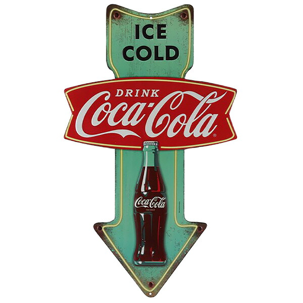 楽天市場】コカコーラ グッズ レトロ 看板 ブリキ看板 大型 ダイカット