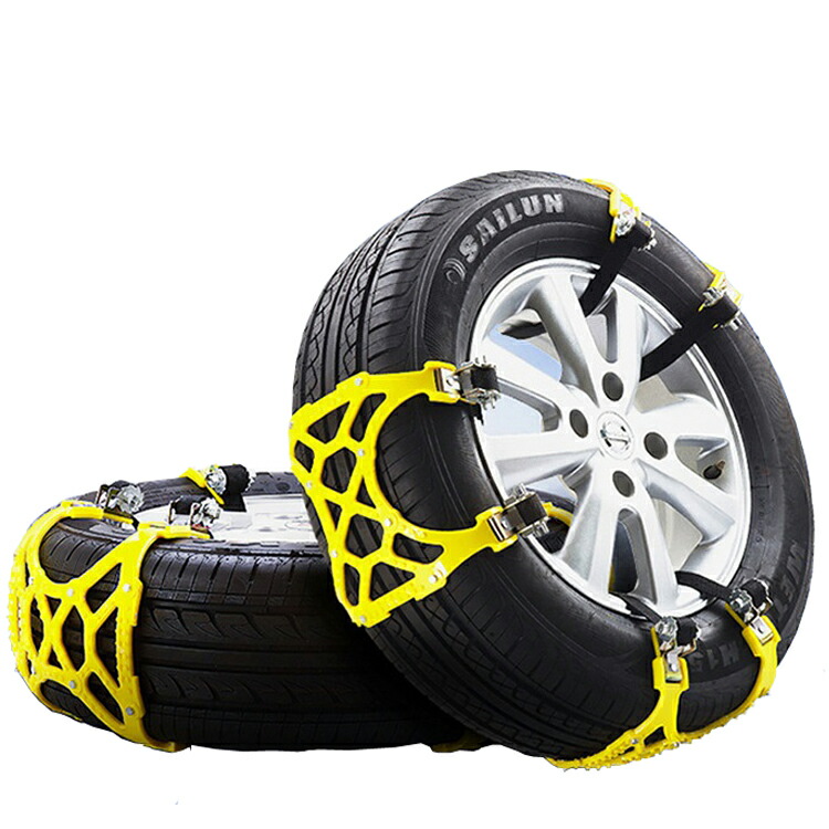 楽天市場】簡単取付タイヤチェーン 6本セット タイヤ2本分 簡易スノー