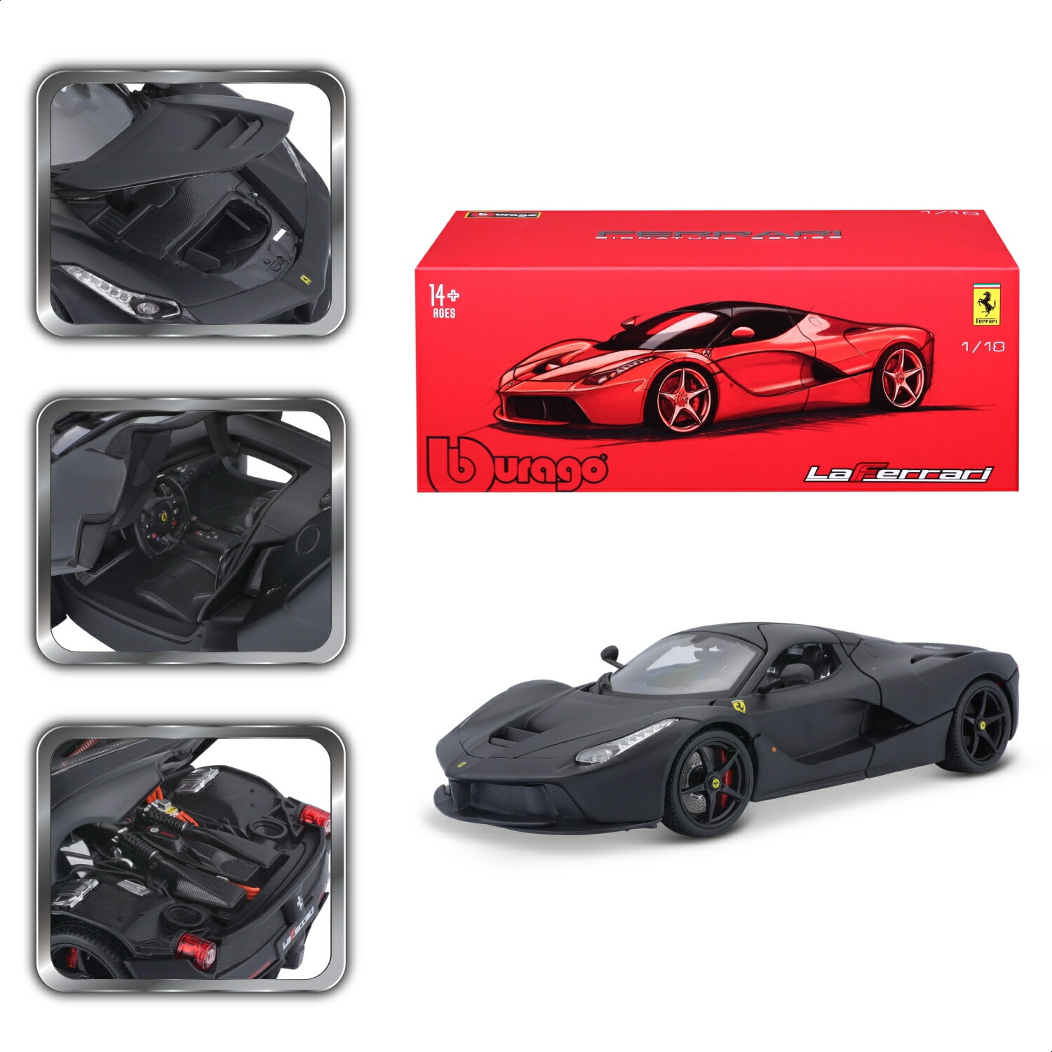 楽天市場】ミニカー 1/18 Bburago シグネチャーシリーズ フェラーリ ラ