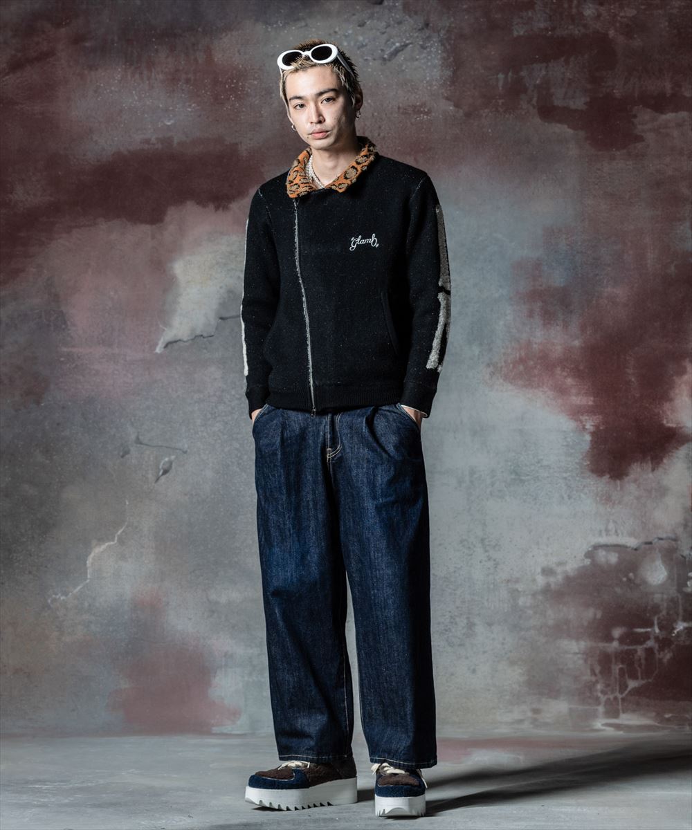 楽天市場】glamb グラム Knit Riders Jacket ニットライダース