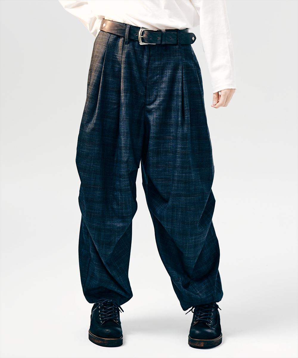 楽天市場】Glen Check Tuck Pants / グレンチェックタックパンツ glamb