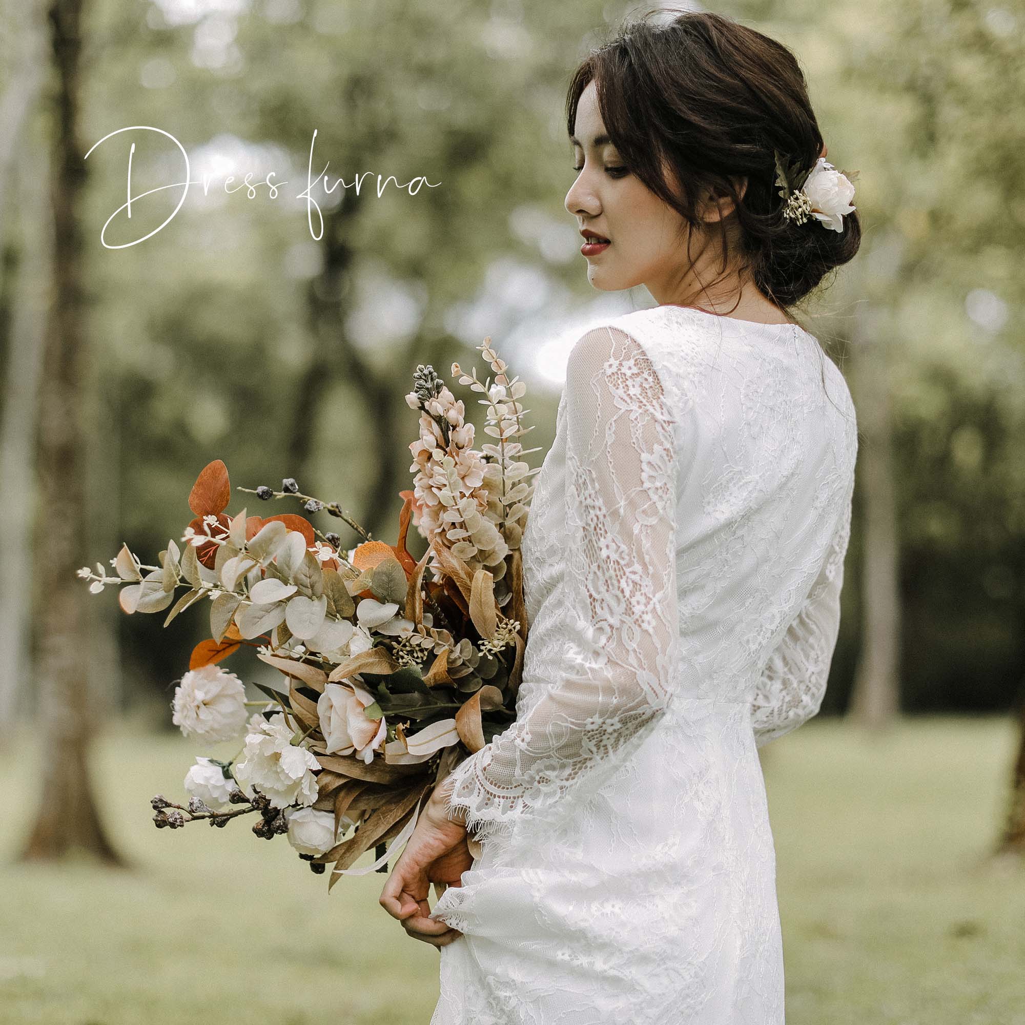 楽天市場】【 前撮り ドレス ワンピース 】 ウェディングドレス 袖あり