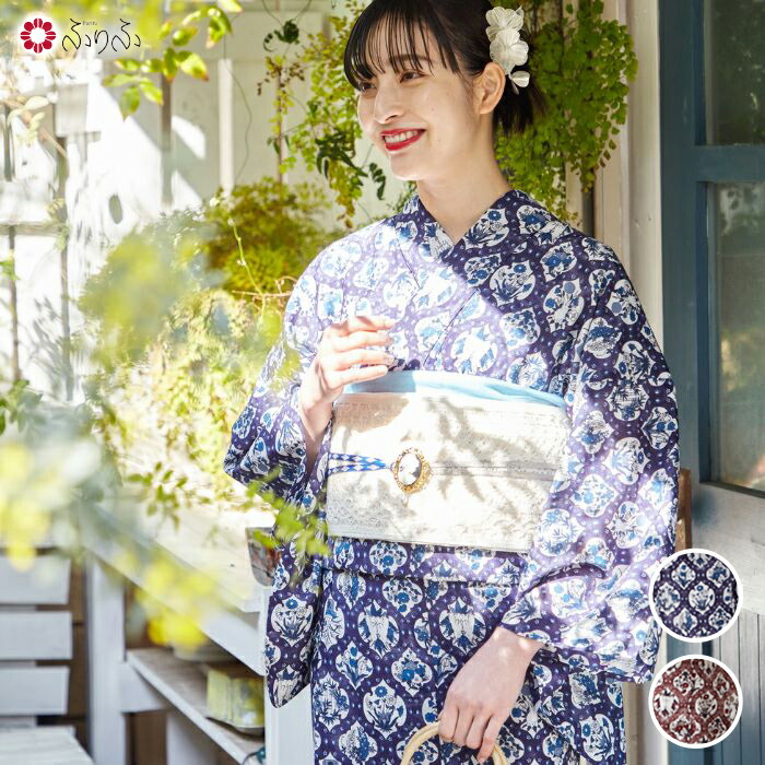 楽天市場】浴衣単品「 月見うさぎ 」公式 ふりふ 日本製 洗える ゆかた