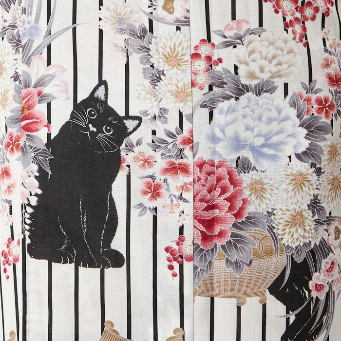 楽天市場】【ポイント2倍】浴衣単品「 花猫籠 」公式 ふりふ 日本製